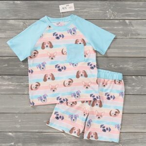 Puppy Blossoms - Boy Loungewear Set