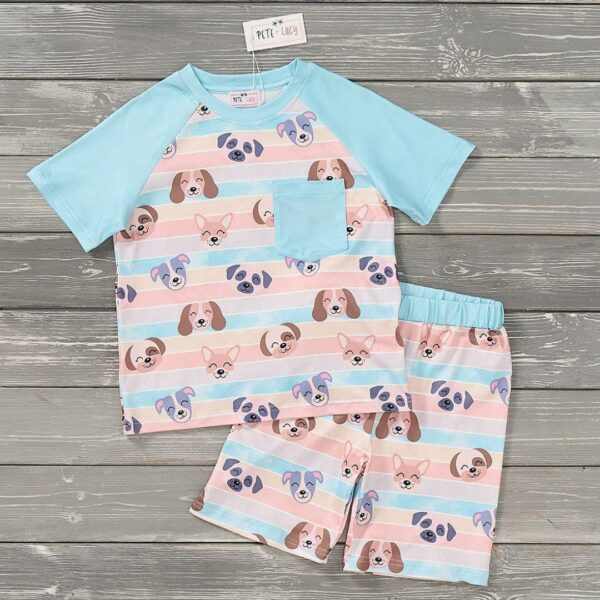 Puppy Blossoms - Boy Loungewear Set