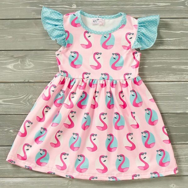 COOL FLAMINGO GIRL DRESS