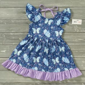 MIDNIGHT BUTTERFLIES GIRL DRESS